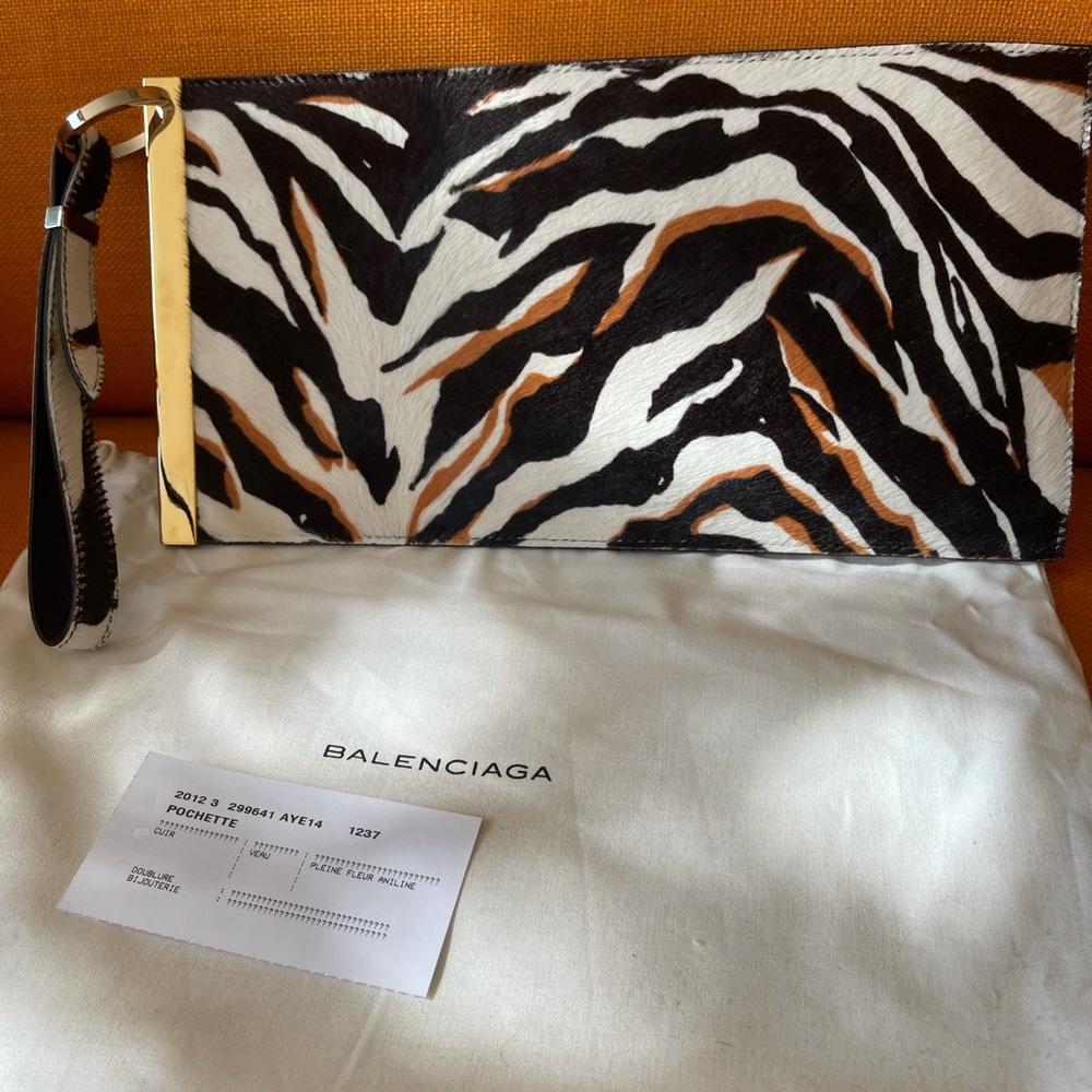 BALENCIAGA Vintage Animal print clutch bag - Picture 5 of 7